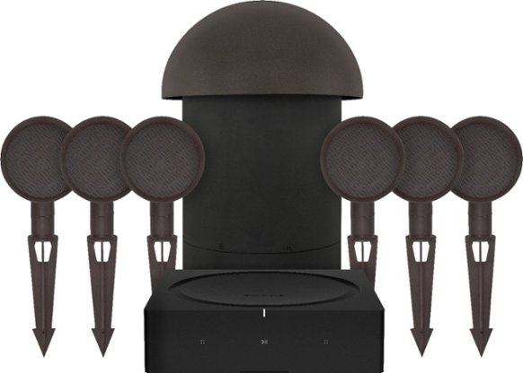 Sonance - MAG6.1 - Mag Series 6.1-Ch. Landscape Outdoor Speaker System Powered by Sonos® (Each) - Brown/Black