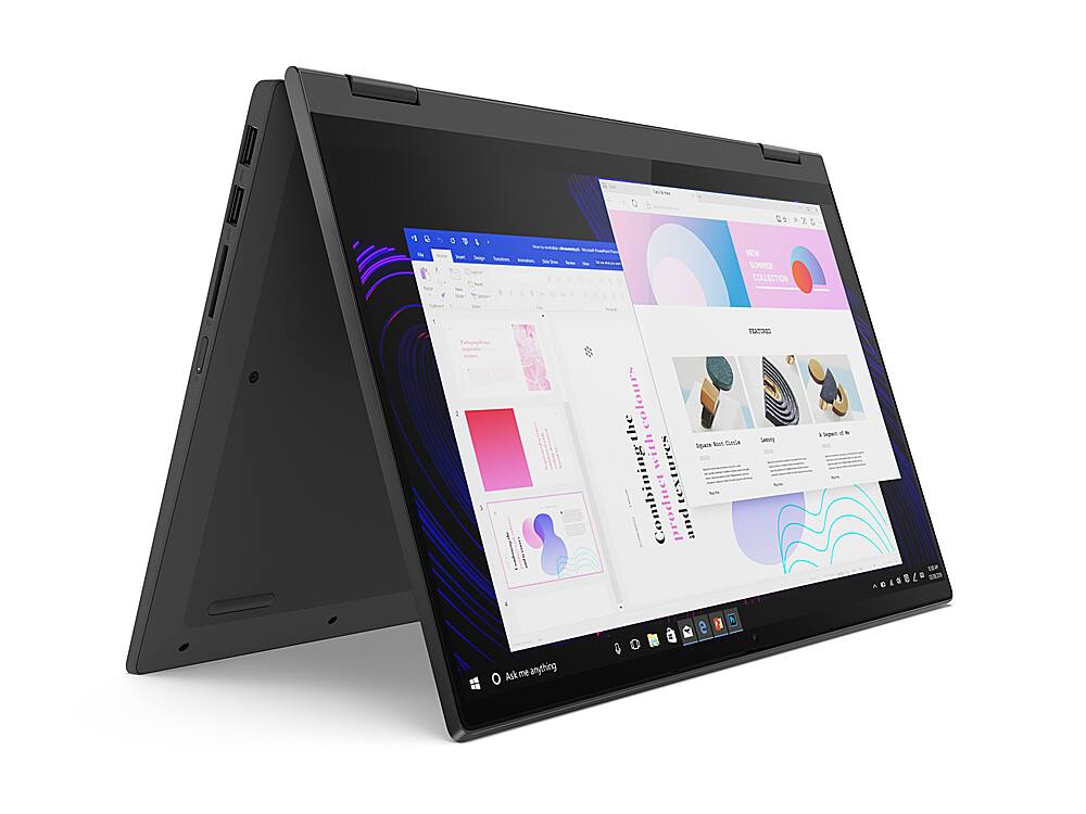 Alt View 1. Lenovo - Flex 5 14" 2-in-1 14" Touch-Screen Laptop - Intel Core i3 - 8GB Memory - 128GB SSD - Graphite Gray.