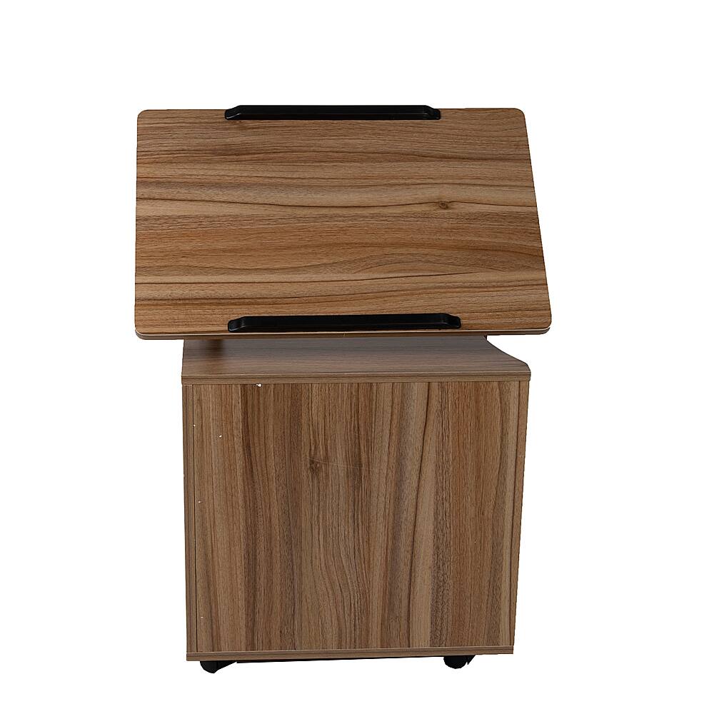 Alt View 11. Mind Reader - Bedside Workstation Adjustable Desk - Brown.