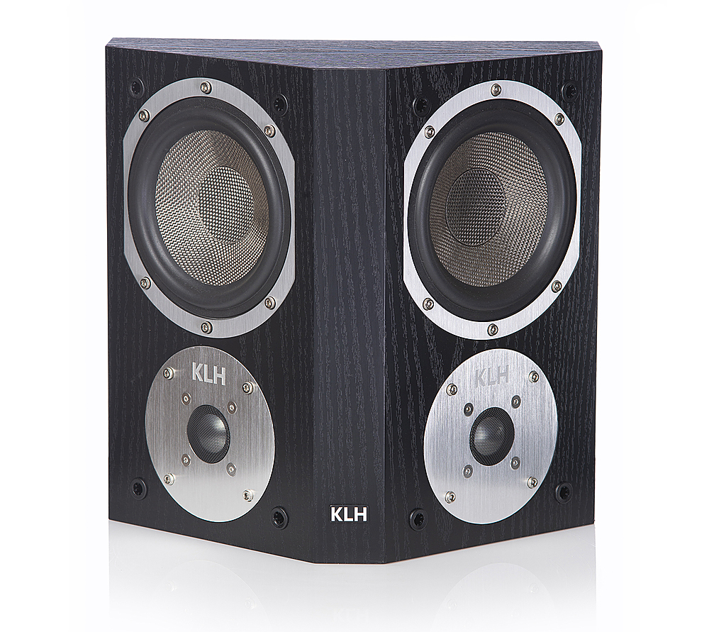 Angle View: KLH AUDIO - Beacon Surround Speaker (pair) - Black Oak