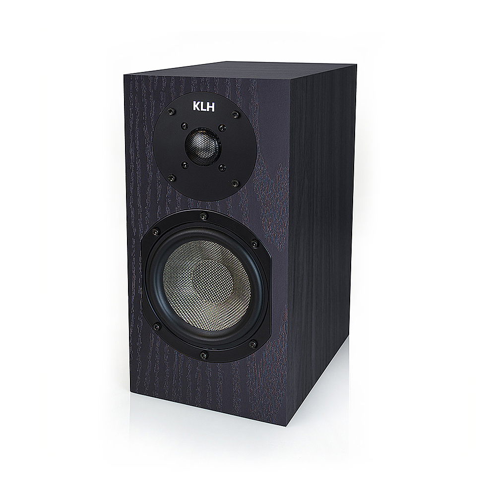 Angle View: KLH AUDIO - Albany II Bookshelf Speaker (pair) - Black Oak