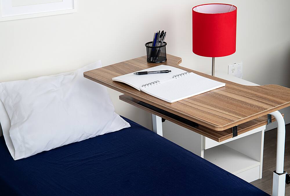 Best Buy Mind Reader Adjustable Height Rolling Laptop Desk Brown