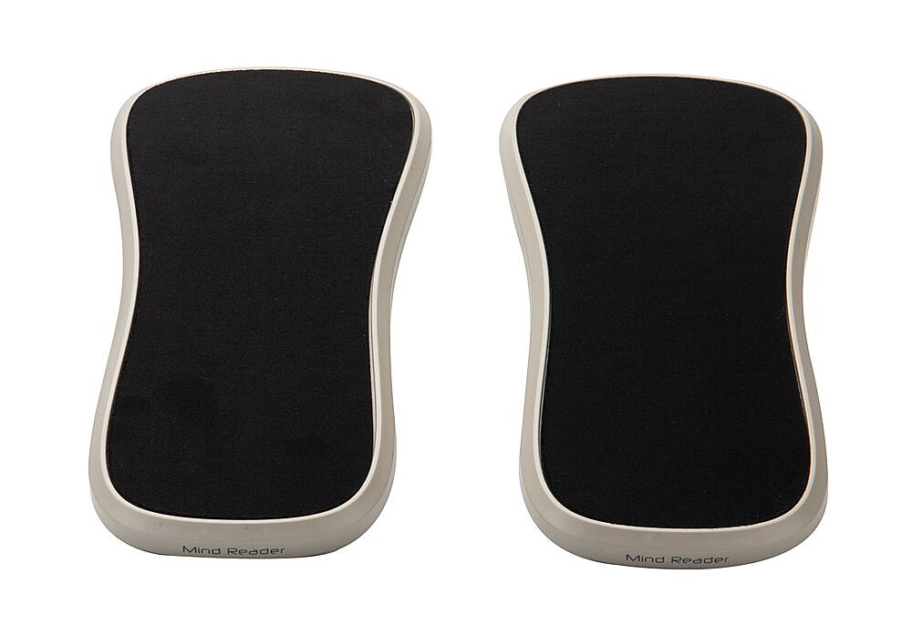 Front. Mind Reader - 2 Pack Wrist Rest Pad Clamps - Gray.