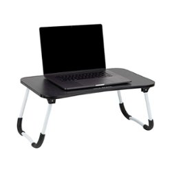 Mind Reader - Bed Tray, Lap Desk with Fold-Up Legs - Black - Front_Zoom