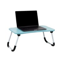 Mind Reader - Bed Tray, Lap Desk with Fold-Up Legs - Blue - Front_Zoom