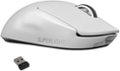 Front Zoom. Logitech - PRO X SUPERLIGHT Lightweight Wireless Optical Gaming Mouse with HERO 25K Sensor - White.