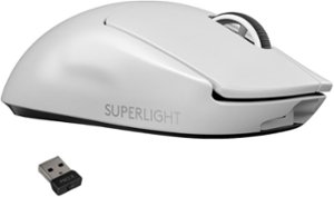 Logitech - PRO X SUPERLIGHT Wireless Gaming Mouse with HERO 25K Sensor - White - Front_Zoom
