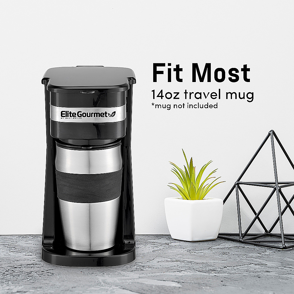 Elite Gourmet Single Serve Personal Coffee Maker with Mug 