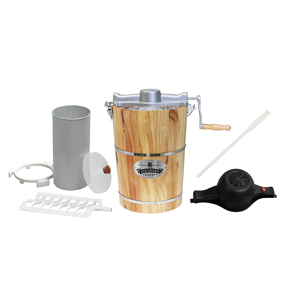 Best Buy Elite Gourmet 6Qt. Old Fashioned Pine Bucket Electric/Manual