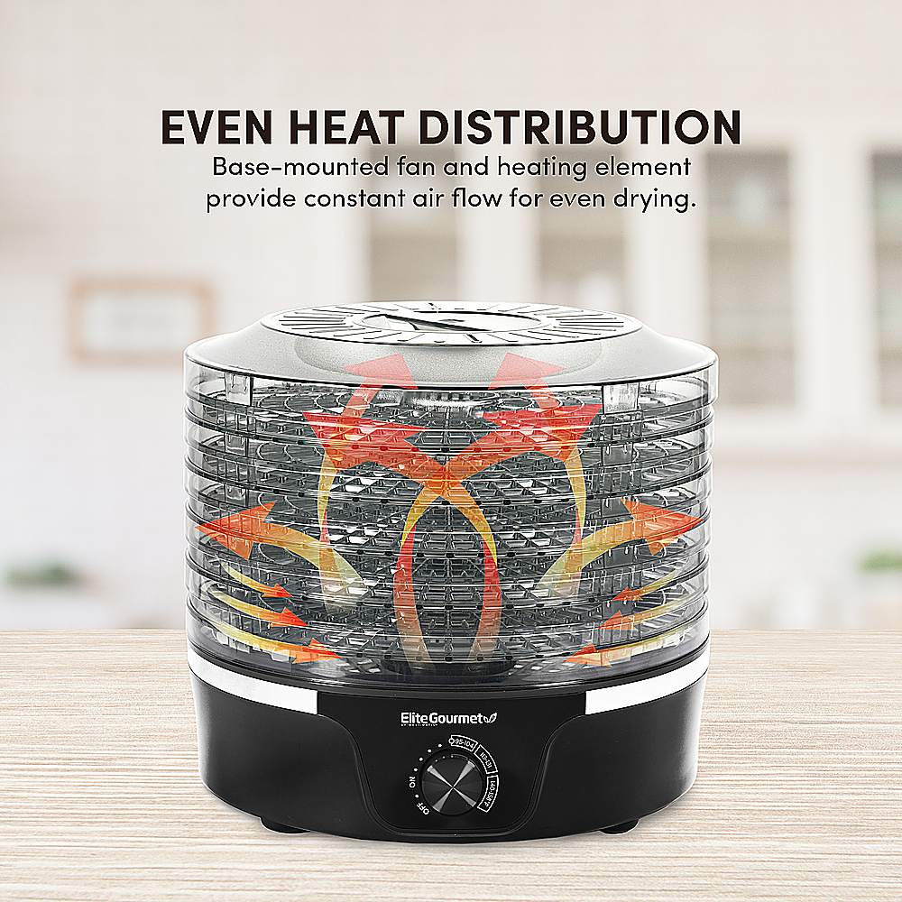 Best Buy: Elite Gourmet Digital Food Dehydrator with 4 Stainless Steel  Trays Black EFD308