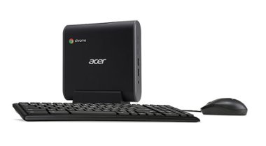 Acer - Chromebox - Intel Celeron 3867U Processor - 4GB DDR4 - 32GB SSD - WiFi 5 - Chrome OS - Keyboard and Mouse Included - Black - Front_Zoom