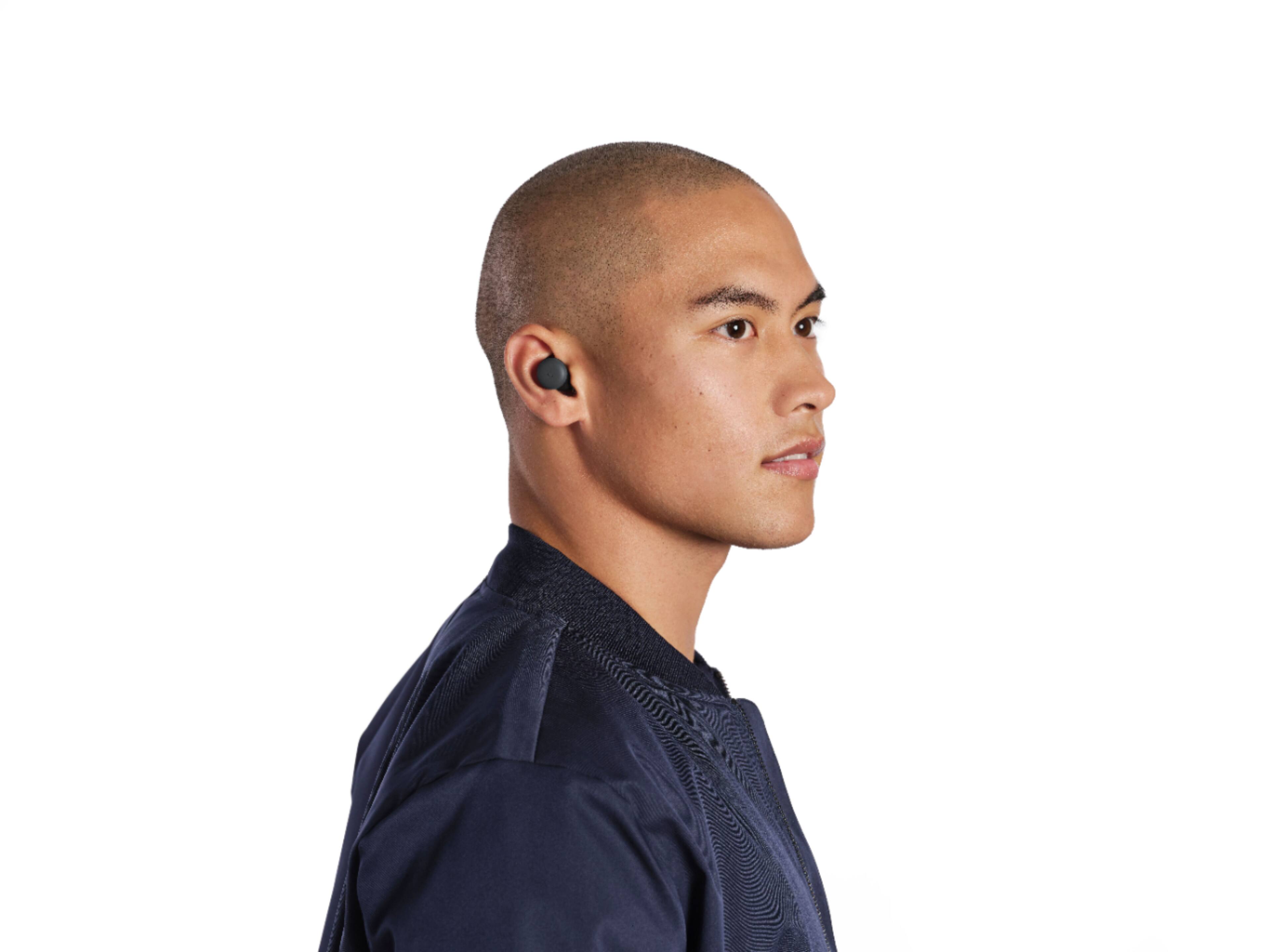Alt View 18. Google - Geek Squad Certified Refurbished Pixel Buds True Wireless In-Ear Headphones - Black.