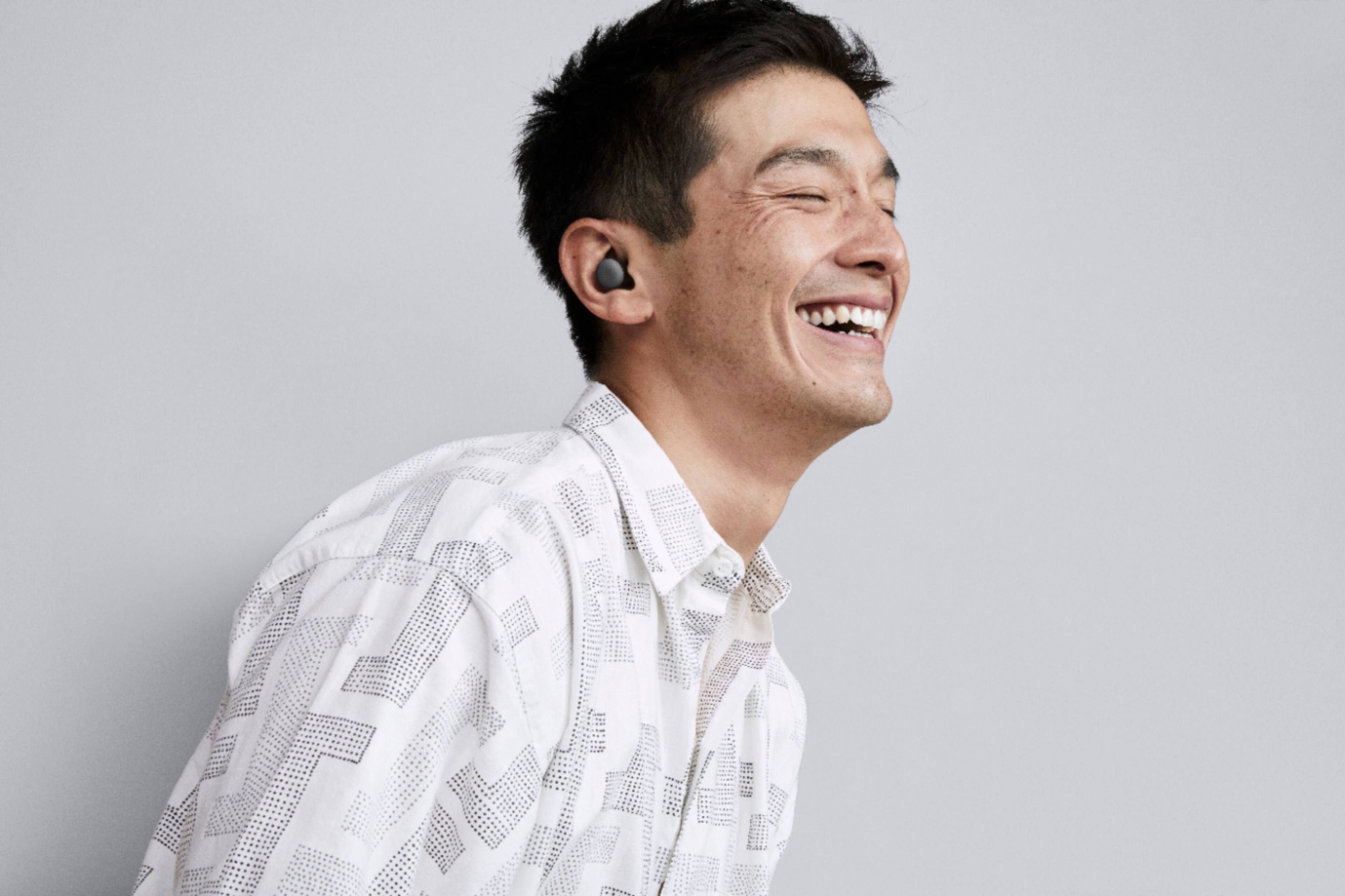 Alt View 19. Google - Geek Squad Certified Refurbished Pixel Buds True Wireless In-Ear Headphones - Black.