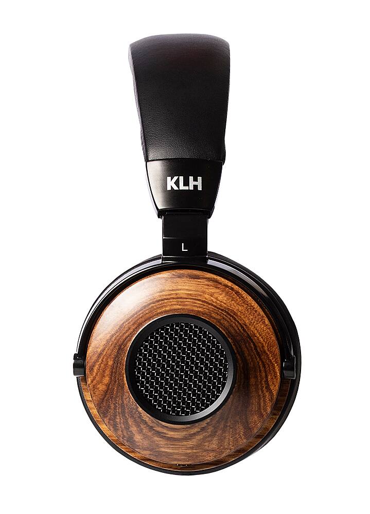 Left View: KLH AUDIO - Ultimate One Headphone - Zebrawood