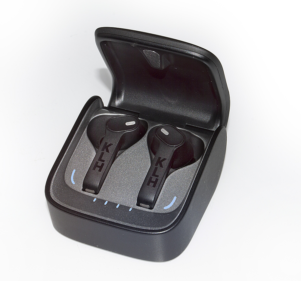 Angle View: KLH AUDIO - Fusion True Wireless Headphones - Black