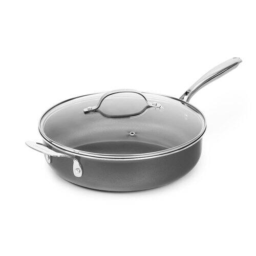 Granitestone 14' Non Stick Family Pan with Lid - Gray