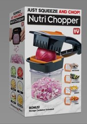 As Seen on TV - Nutrichopper with fresh keeping containers-Multi Purpose Food Chopper with Stainless Steel Blades - Black - Angle_Zoom