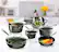 Alt View Zoom 11. Granitestone - Diamond Non Stick Stackmaster Stackable 10pc Cookware Set - Gray.