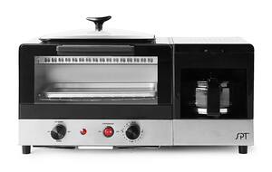 Sunpentown - 3-in-1 Breakfast Maker in Stainless Steel - Black - Angle_Zoom