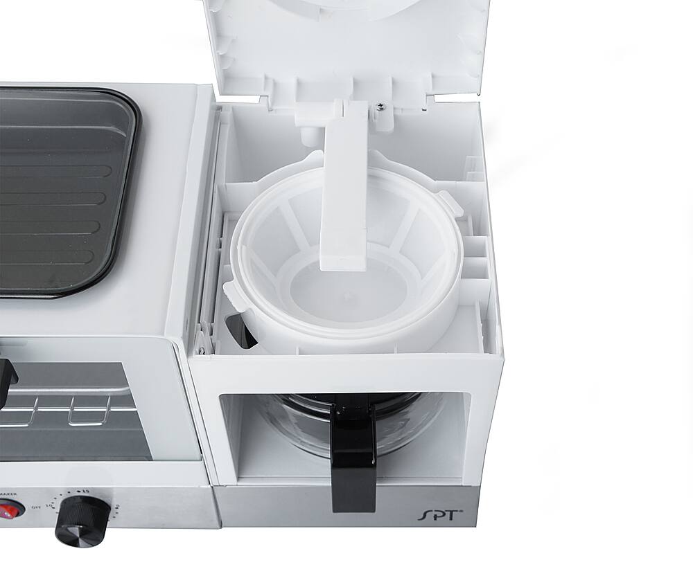 Alt View 12. Sunpentown - 3-in-1 Breakfast Maker in Stainless Steel - White.