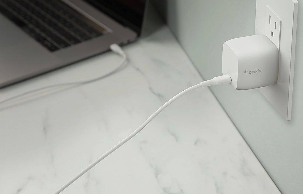 Alt View 14. Belkin - Boost Charge USB-C® GaN Wall Charger 30W - White.