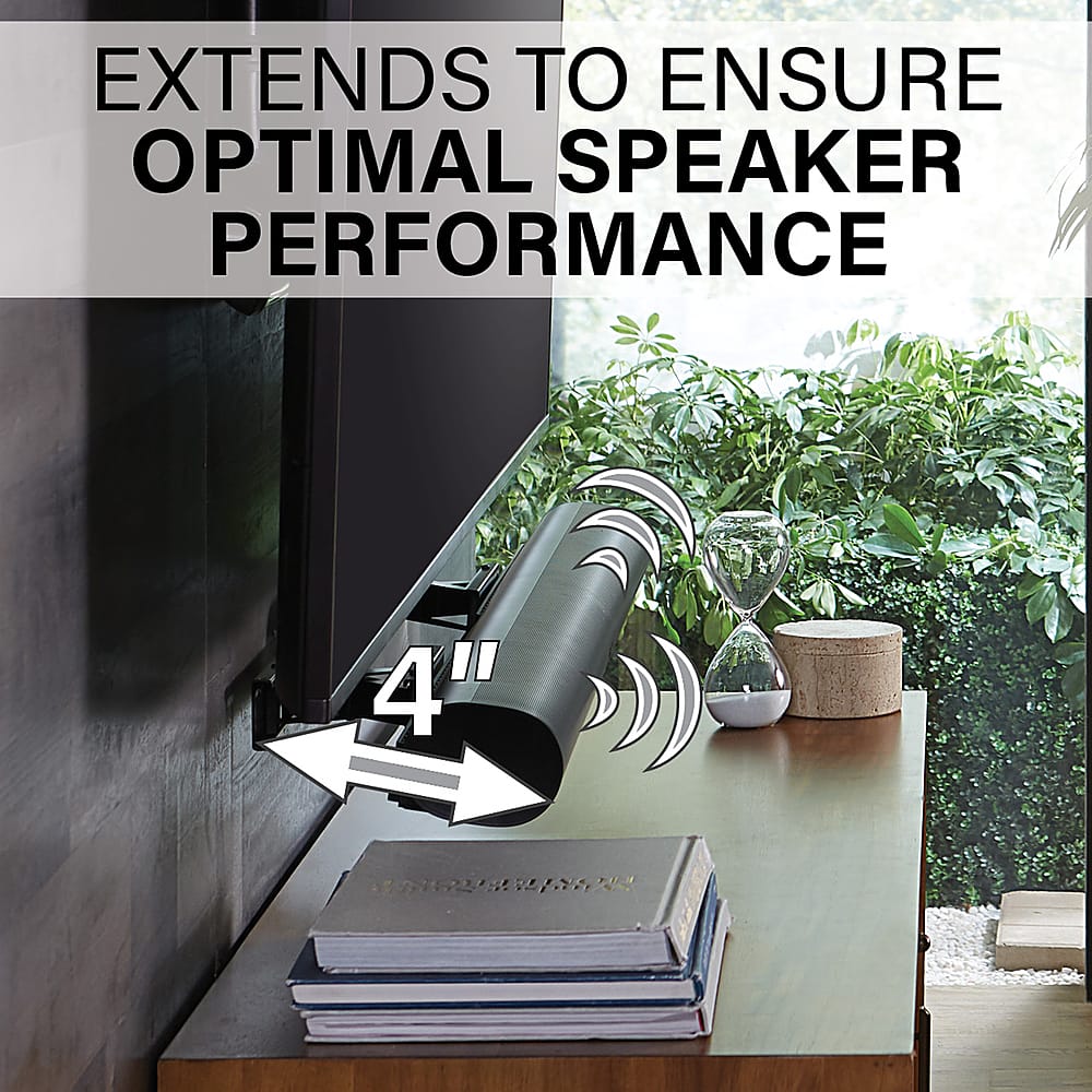 Alt View 14. Sanus - Sonos Arc Extendable Soundbar TV Mount - Compatible with TVs 50"-90" - Black.