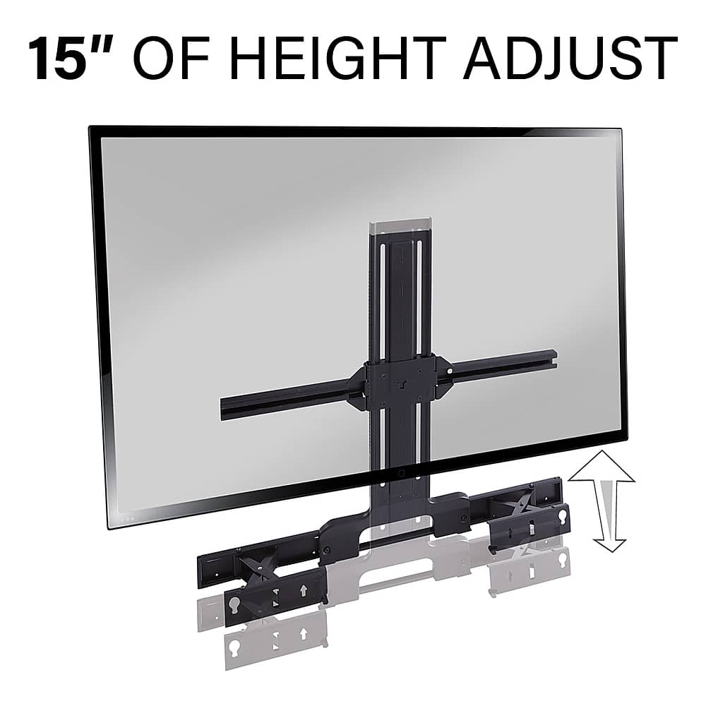 Alt View 15. Sanus - Sonos Arc Extendable Soundbar TV Mount - Compatible with TVs 50"-90" - Black.