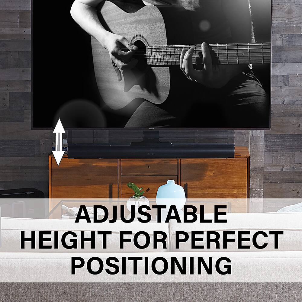Alt View 16. Sanus - Sonos Arc Extendable Soundbar TV Mount - Compatible with TVs 50"-90" - Black.