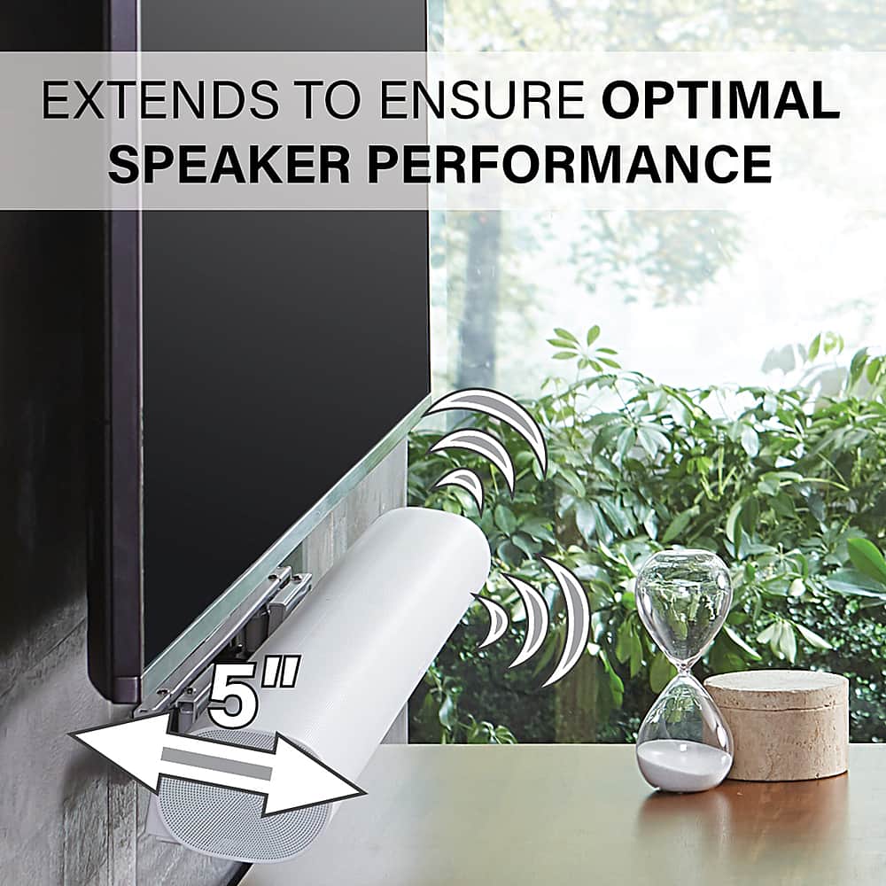 Alt View 11. Sanus - Sonos Arc Extendable Wall Mount - White.