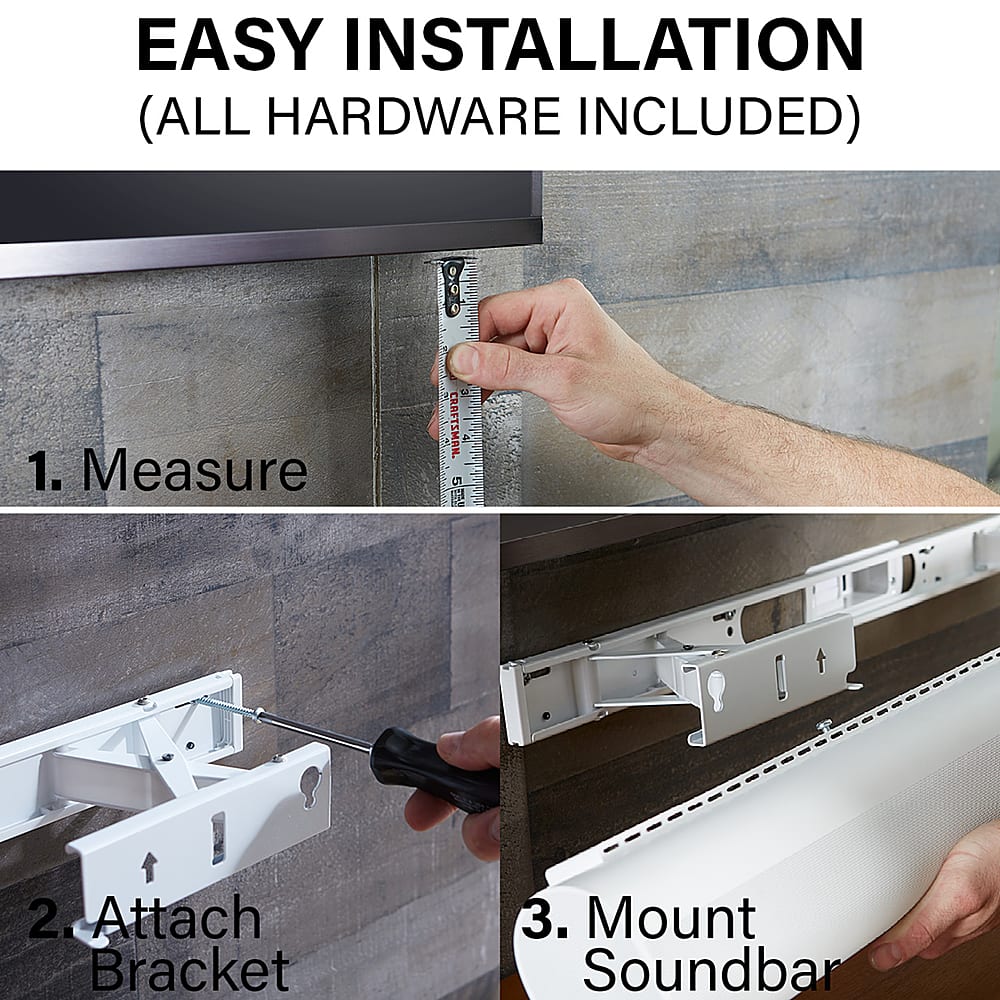 Alt View 13. Sanus - Sonos Arc Extendable Wall Mount - White.