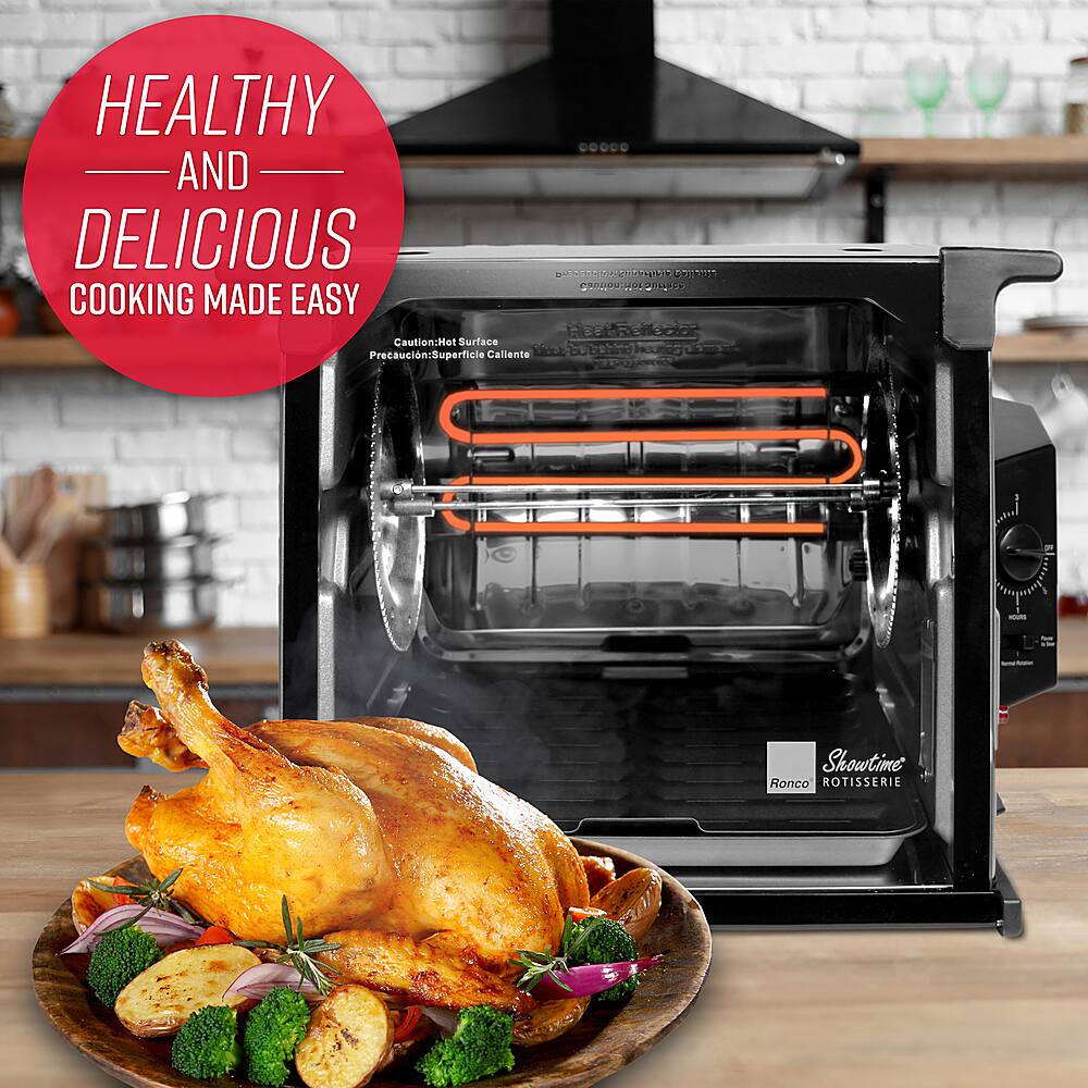 Left View: Ronco - ST4023SSGEN 4000 Series Rotisserie - Stainless Steel