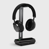 Raptic - Rise Wireless Qi and Headphone Stand - Black - Front_Zoom