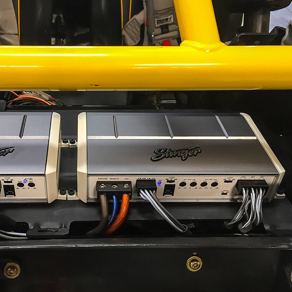 Alt View 17. Stinger - Micro 4-Channel 700W Marine and Powersports Amplifier - Silver.