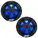 Front. Stinger - 6.5” 2-Way Marine Coaxial LED Illuminated Speakers with Poly Carbon Cones (Pair) - Black.