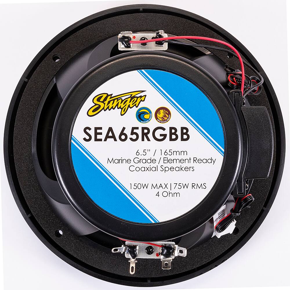 Best Buy Stinger 6.5” 2Way Marine Coaxial LED Illuminated Speakers