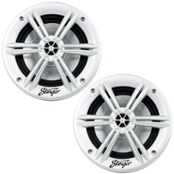 Stinger - 6.5” 2-Way Marine Coaxial Speakers with Poly Carbon Cones (Pair) - Silver - Front_Zoom