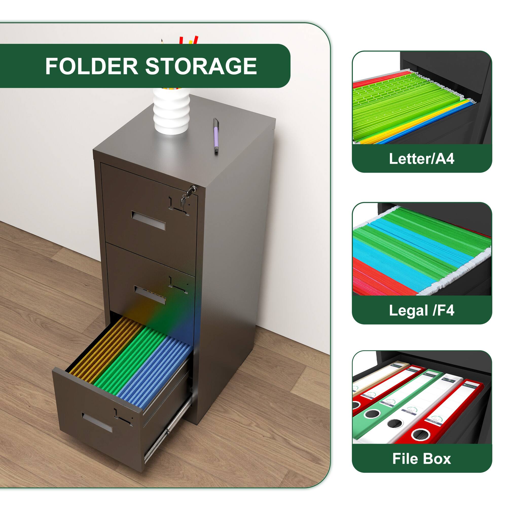 FOLDER STORAGE

Letter/A4

Legal/F4

File Box