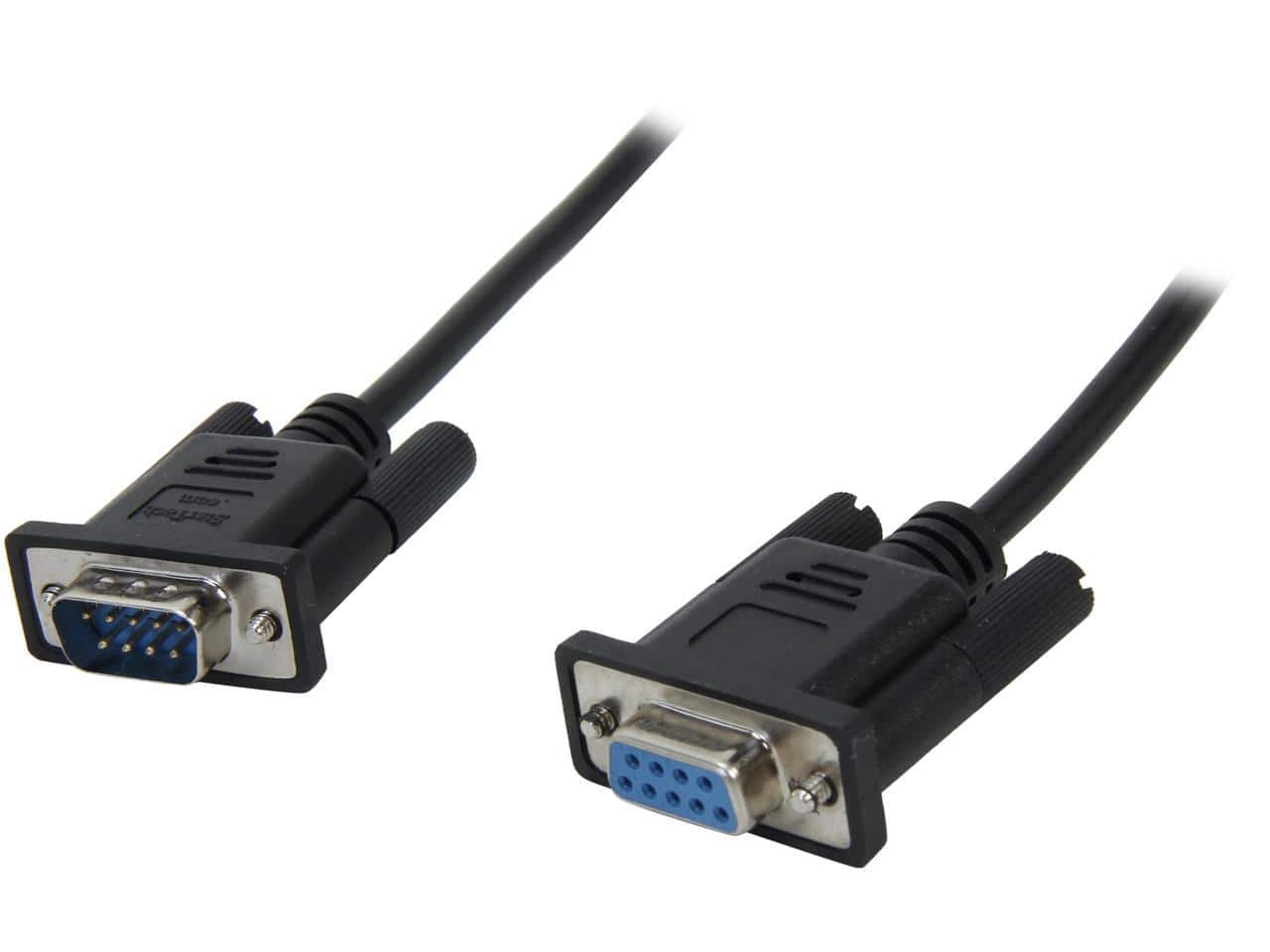 StarTech.com - 1m Black DB9 RS232 Serial Null Modem Cable F/M
