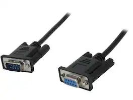 StarTech.com - 1m Black DB9 RS232 Serial Null Modem Cable F/M