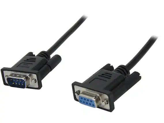 Front. StarTech.com - StarTech.com 1m Black DB9 RS232 Serial Null Modem Cable F/M.