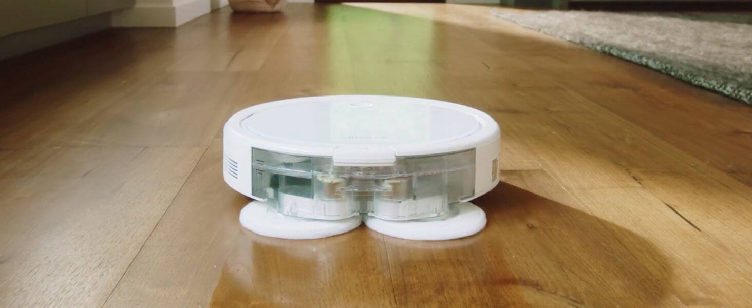 BISSELL SpinWave Wet and Dry Robotic Vacuum Pearl White 2859 Best Buy