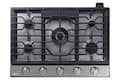 Dacor - 30 in. Wide 5 Burner Transitional Built-In Gas Cooktop withSimmerSear, Liquid Propane Convertible - Silver Stainless Steel