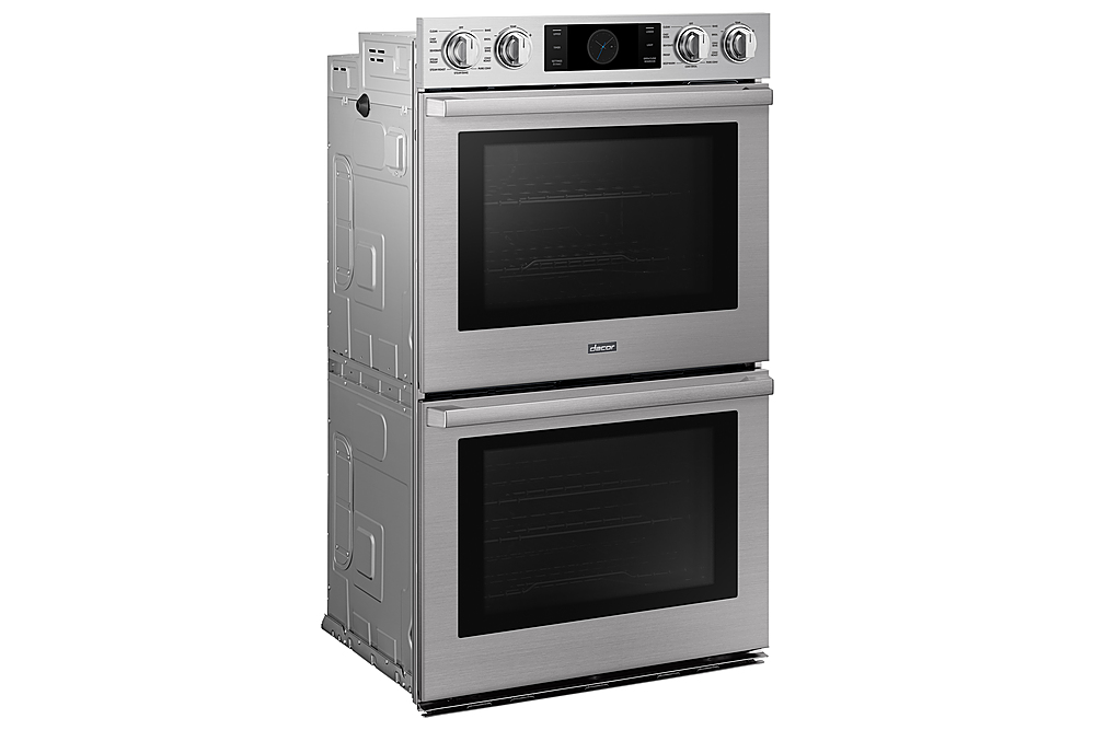 Left View: Dacor - Transitional 30" Electric Double Wall Oven with Dual Four-Part Pure Convection - Multi