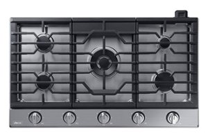 Dacor - Transitional 36" Built-In Gas Cooktop with 6 burners and SimmerSear™, Liquid Propane Convertible - Silver stainless steel - Front_Zoom