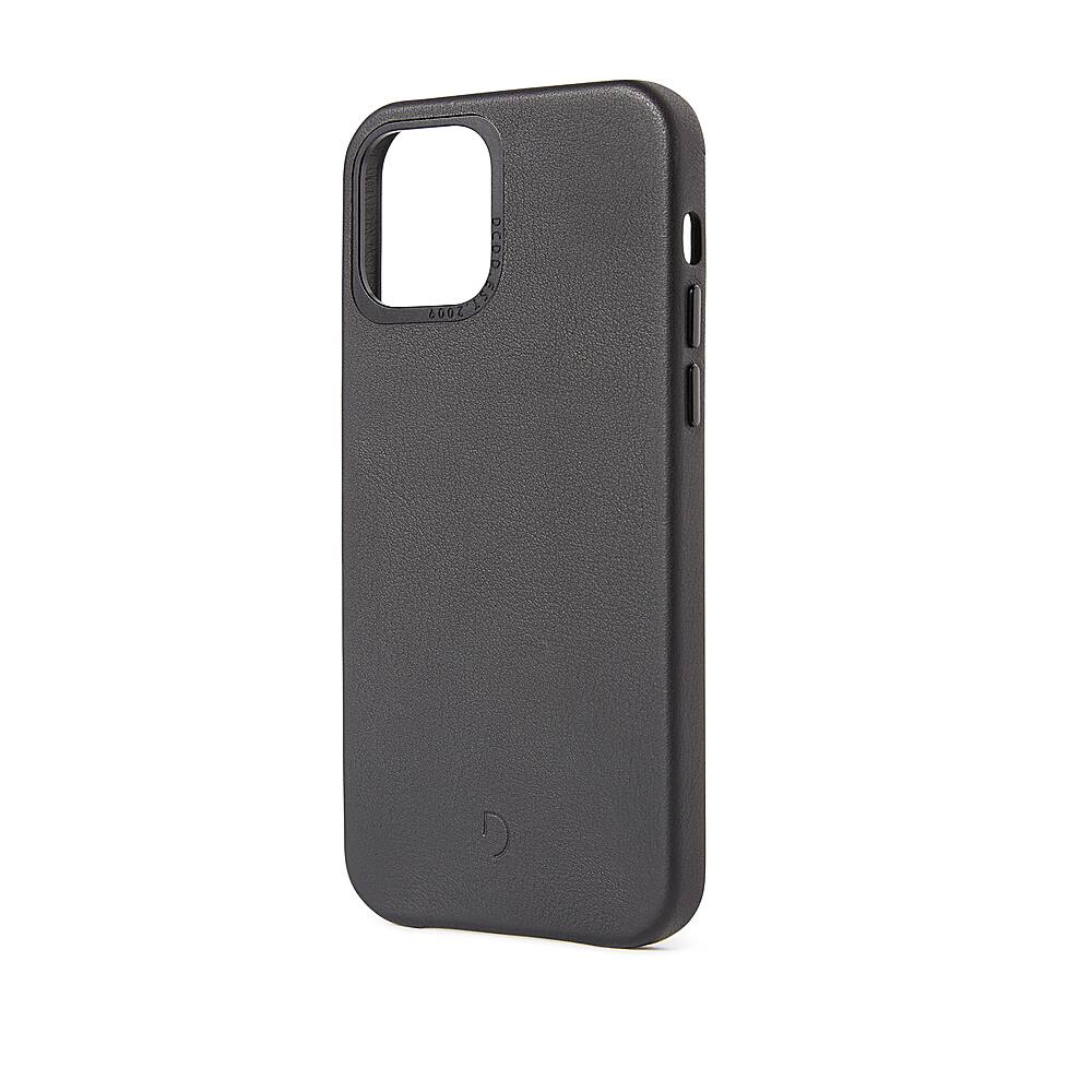 Front. DECODED - Leather Backcover iPhone 12 /12 Pro - Black.