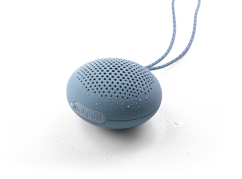 Angle View: Boompods - Rokpod Portable Bluetooth Speaker - Ice Blue