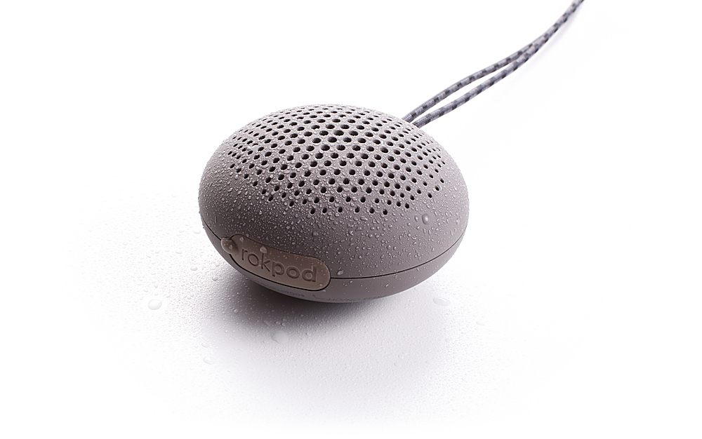 Angle View: Boompods - Rokpod Portable Bluetooth Speaker - Grey