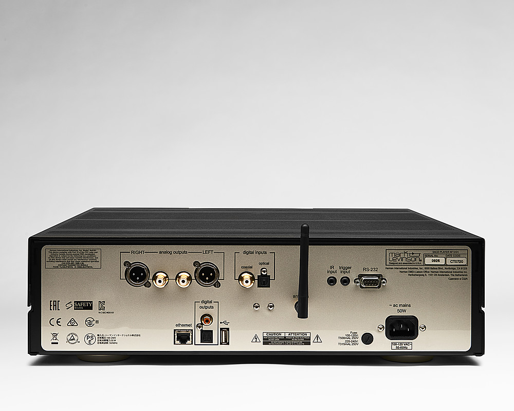 Back View: Mark Levinson - No5101 Network Streaming CD/SACD Player and DAC - Black