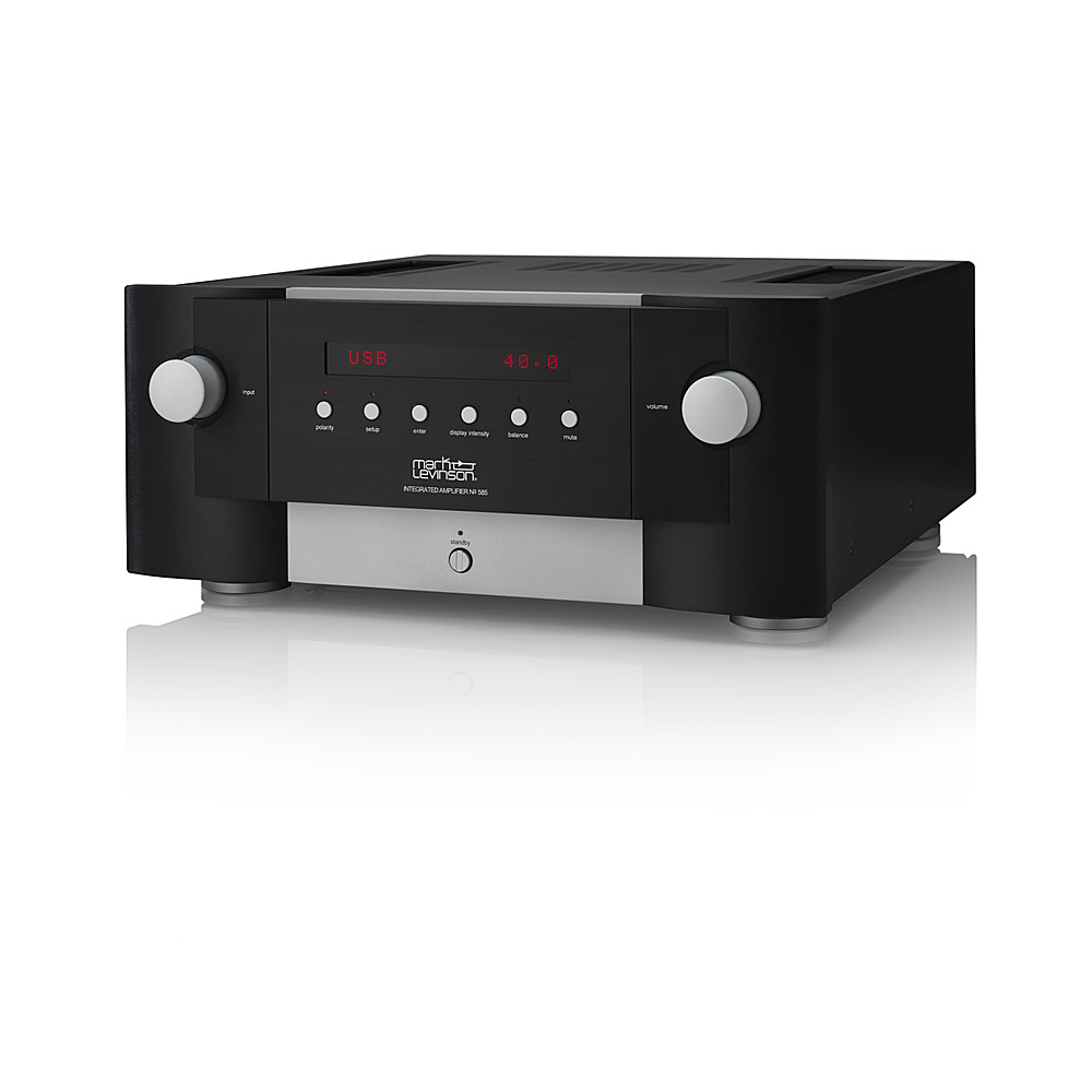 Angle View: Mark Levinson - No585.5 700W 2-Ch. Class AB Fully Discrete Integrated Amplifier - Black