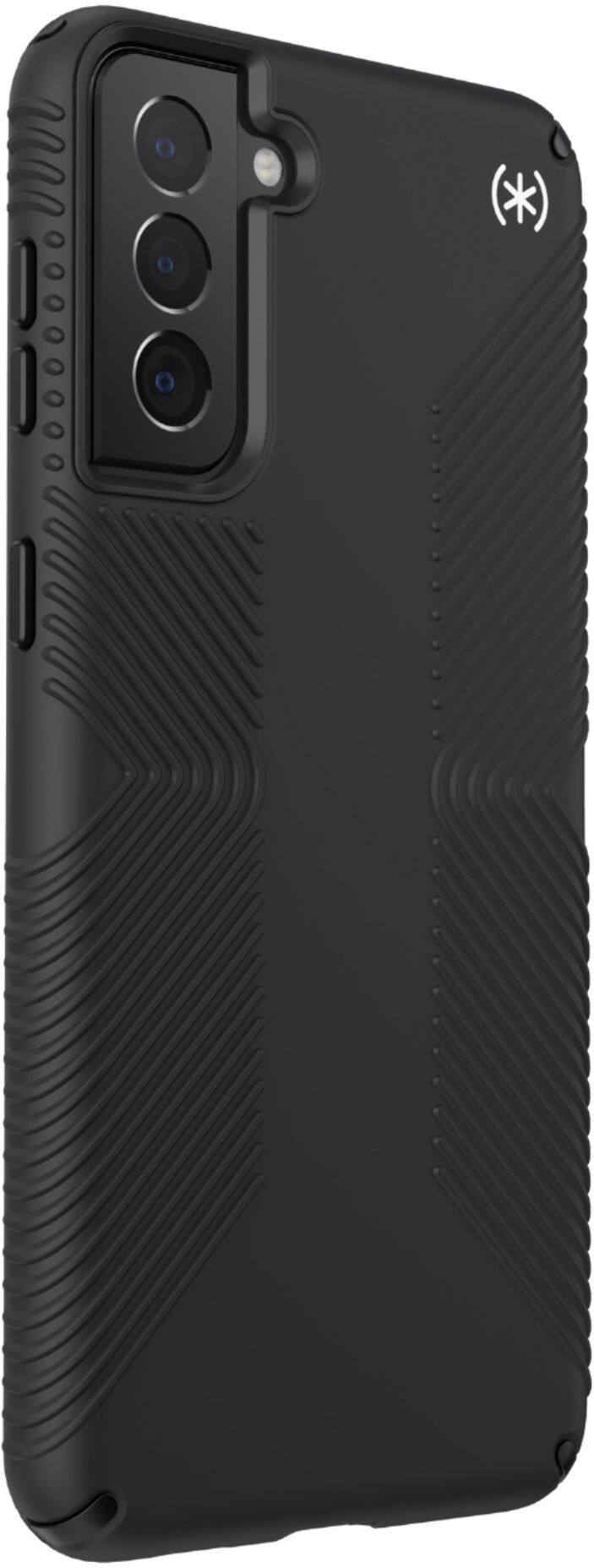 Angle. Speck - Presidio2 Grip Case for Samsung Galaxy S21+ 5G - Black.